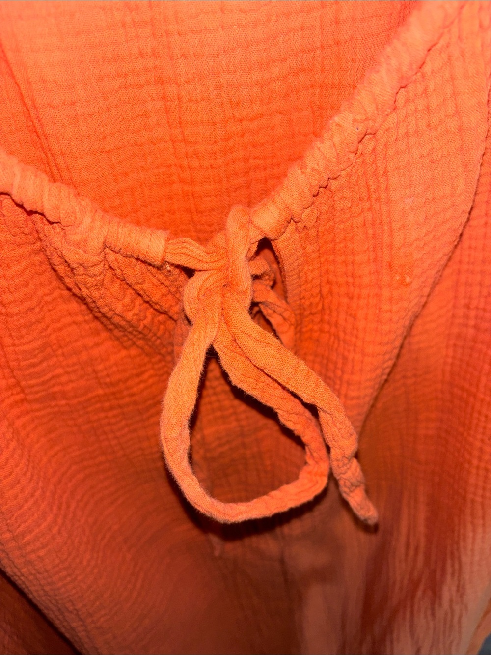 TORRID Orange Crinkle Cotton Gauze Cami Dress w Adjustable Straps- Tag Removed - Picture 5 of 5
